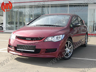 Юбка переднего бампера "Mugen Style" Honda Civic 4D (2006-2009)
