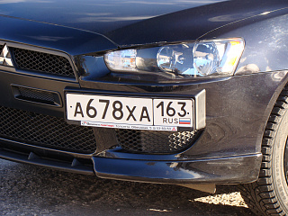 Клыки переднего бампера Mitsubishi Lancer X (2.0 Intense) (2007-2010)