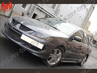 Крепление гос. номера в стиле EVO текстурный пластик Mitsubishi Lancer IX (2003-2009)