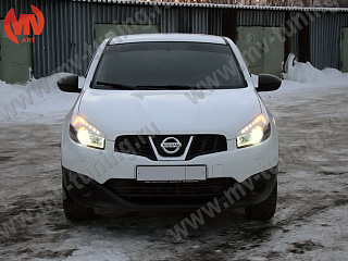 Реснички на фары Nissan Qashqai (2010-2013) + УСТАНОВОЧНЫЙ КОМПЛЕКТ